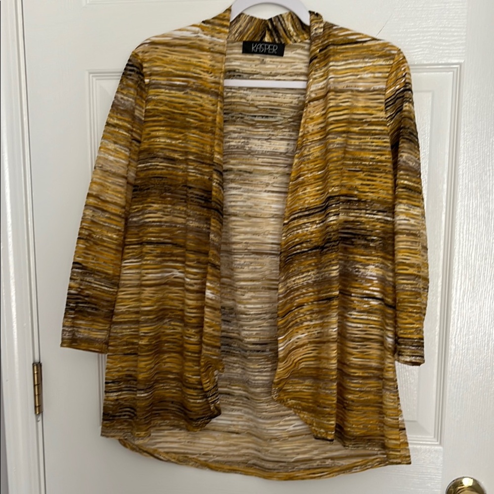 Kasper Women's Multicolor Open Front Sweater